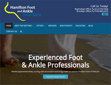 Tablet Screenshot of hamiltonpodiatry.com
